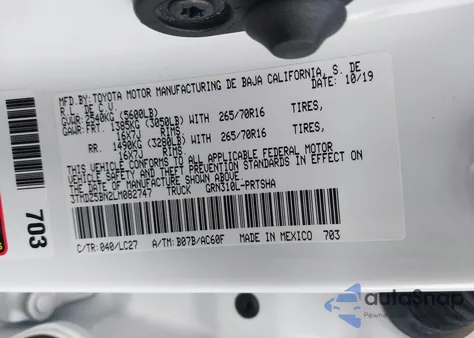 2020 Toyota Tacoma Trd Off-Road from USA, damaged, VIN 3TMDZ5BN2LM082747